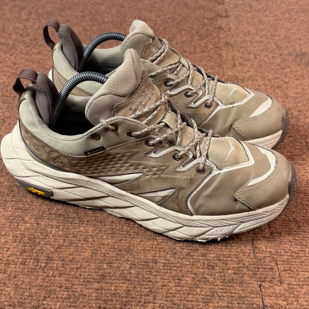 Hoka Anacapa Low GTX Mens Hiking Shoes Gore-Tex Dune Tan Brown 10 1122017 DOTN